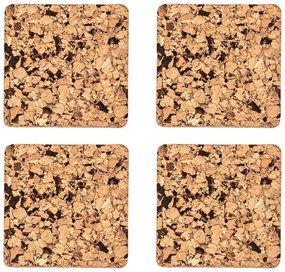 Suporturi de pahare din plută 4 buc. Querco – ZicZac