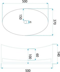 Lavoar pe blat Rea Harper Transparent
