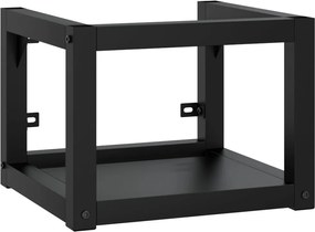 vidaXL Cadru chiuvetă de baie pentru perete, negru, 40x38x31 cm, fier