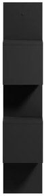 Polita de perete SUNEDO 25x125 cm, neagra