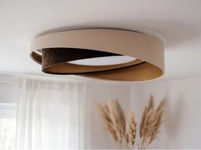 Plafonieră LED dimabilă SM. GALAXY M. 24W/230V Ø55 cm bej/maro/auriu + telecomandă