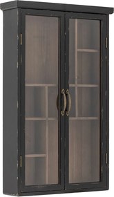 Vitrină neagră din lemn de brad suspendată 50x80x14 cm Hazem – Bloomingville