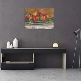 Tablou pe sticlă - Auguste Renoir, Peaches on a  Plate, reproducere (70x50 cm)