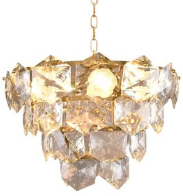 Lustră pe lanț DIANA 6xE14/40W/230V aurie