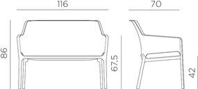 Banca Exterior Nardi - Net Bench, Bianco