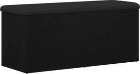 vidaXL Bancă cu spațiu de depozitare Stejar negru 102 x 42 x 45 cm