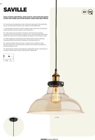 Redo 01-1003 - Lustră pe cablu SAVILLE 1xE27/42W/230V