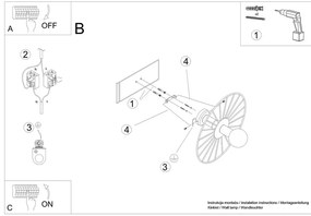 Plafonieră neagră ø 45 cm Soho – Sollux