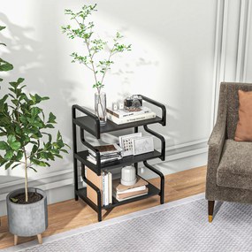 Homcom Rafturi Depozitare – 3 Niveluri, Metal Stil Industrial | Aosom Romania