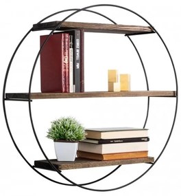 Etajeră de perete TULIPA 60x15 cm molid/negru