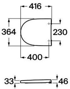 Roca A8012AC00B - Capac WC MERIDIAN SoftClose, supralit, alb