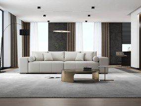 Canapea extensibilă dumonde cu ladă de depozitare si sezut confortabil din spuma high-density, Marbela Enjoy Beige XXL 295x100 cm