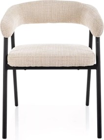 Scaun de masa KATANA cu picioare negre, bej