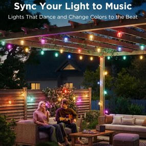 Instalație LED RGBICW decorativă dimabilă de exterior Govee LED/24W/230V IP67 2700-6500K Wi-Fi