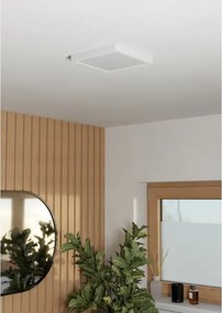 Eglo 901336 - Plafonieră LED FUEVA pentru baie, 10,5 W, 230 V, 22 x 22 cm, IP44, albă