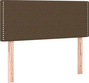 vidaXL Tăblie de pat, maro închis, 100x5x78/88 cm, textil