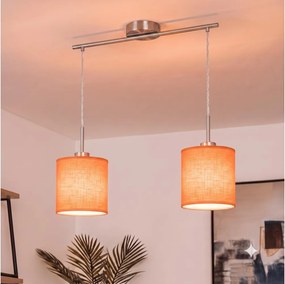 Brilagi - Candelabru LED suspendat pe cablu NUBILA 2xE27/60W/230V portocaliu