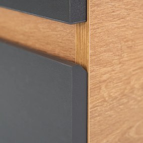 Mobilier complet de baie Vario Forte 60 stejar-antracit