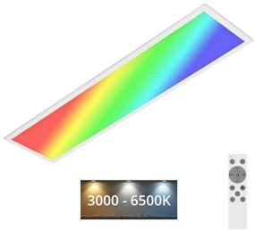 Plafonieră RGBW dimabilă SLIM LED/24W/230V 100x25 cm Brilo + telecomandă