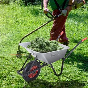 Roabă BARRY zincată, capacitate max. 100l/250kg, argintiu/negru Gardebruk