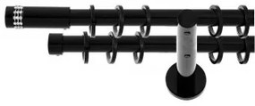 Galerie dubla XANTOS PICIOR UNIVERSAL ,prindere perete 19/19 NEGRU (Alege marime: 320 cm)