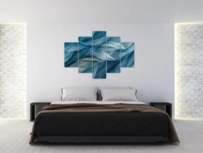 Tablou - Undele albastre și albe (150x105 cm)