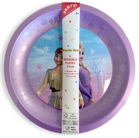 Disney Regatul de gheață Wind set de farfurii plate din plastic premium micro 4 bucăți 21 cm