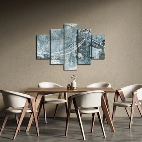 Tablou - Tower Bridge în tonuri reci (150x105 cm)