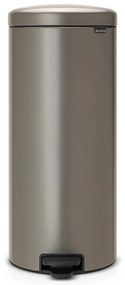 Cos cu pedala Brabantia NewIcon 649057, 30 L, Inchidere usoara, Baza antiderapanta, Gri