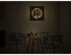 Li-Go 5652/DUB2 - Ceas LED dimabil LED/10W/5V 20000 mAh 42x42 cm stejar+ telecomandă