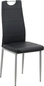 Scaun dining Serena, negru, piele ecologica