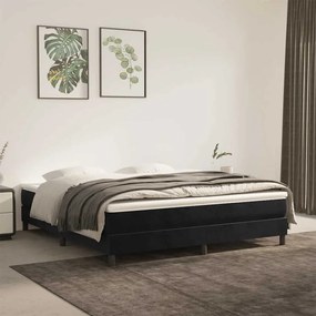 vidaXL Saltea de pat cu arcuri, negru, 160x220x20 cm, catifea