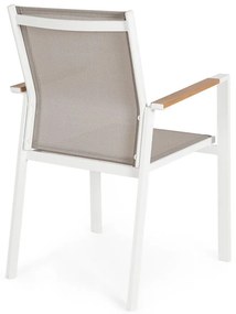 Scaune de grădină albe 4 buc. din metal Heta – Bizzotto