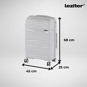 TraveLux Voyager V gurulós bőrönd szett szürke