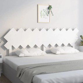 Tablie de pat, alb, 196x3x80,5 cm, lemn masiv de pin Alb, 196 x 3 x 80.5 cm, 1