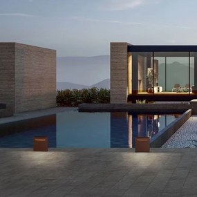 Mini Stalp de exterior LED 2700K, IP67 RECTO H-23cm corten