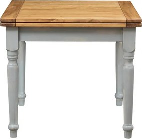 Masa pliabila, L90(180) 90 H80 cm, culoare natur gri antic, Lemn masiv