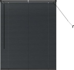 vidaXL Jaluzele venetiene Manual Negru 130 x 100 cm Aluminiu