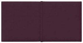 Panouri de perete 12 buc. violet 30x15 cm textil 0,54 m   12, Violet, 30 x 15 cm