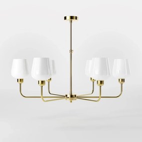 Candelabru design italian din alama si sticla Talis