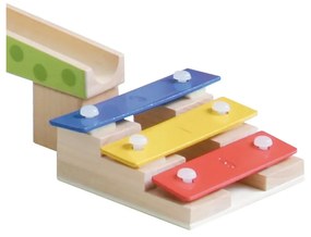 Pistă cu bile și cuburi din lemn Marble Run - Roba