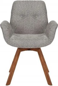 Set de 2 scaune pivotante Baltic stejar/ gri