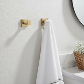 Set accesorii pentru baie Rio auriu periat 4 piese