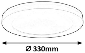 Plafoniera LED design modern slim Sonnet 33cm