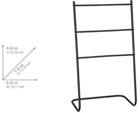 Suport pentru prosoape negru mat din metal Aracena – Allstar