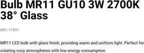 BEC mini GU10 MR11 3W 2700K