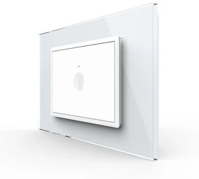 Intrerupator Simplu Cap Scara / Cruce Wi-Fi cu Touch LIVOLO cu Rama din Sticla, standard italian – Serie Noua