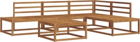 vidaXL Set de canapele de exterior 5 Bucată natural