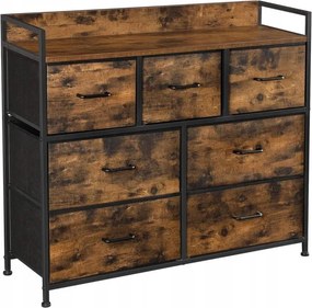 Comodă elegantă cu 7 sertare spațioase - stil rustic