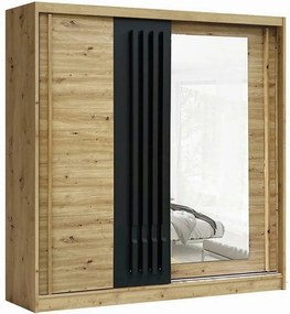 Dressing AVANTGARDE AV5-20, stejar artisan, PAL, cu 2 usi, 200x59x215
